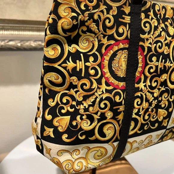 Versace Baroque Fabric Tote Bag EUC - Picture 10 of 15